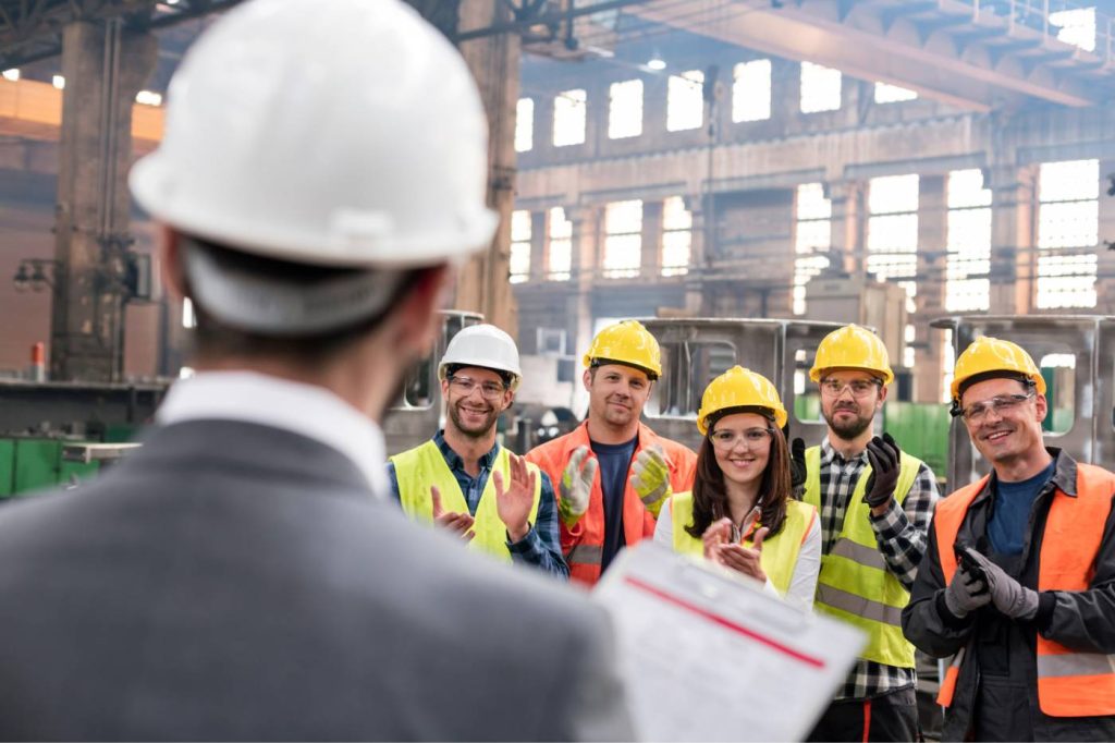 Workers attending HSE training session in Qatar