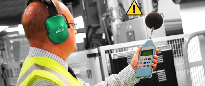 Environmental consultant conducting a noise survey in Qatar