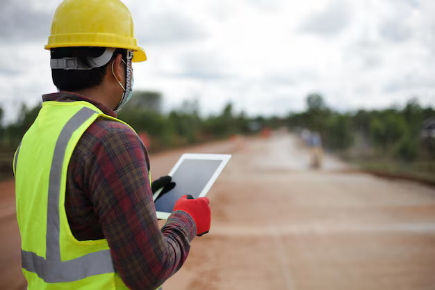 Acoustic engineer analyzing environmental noise map in Qatar